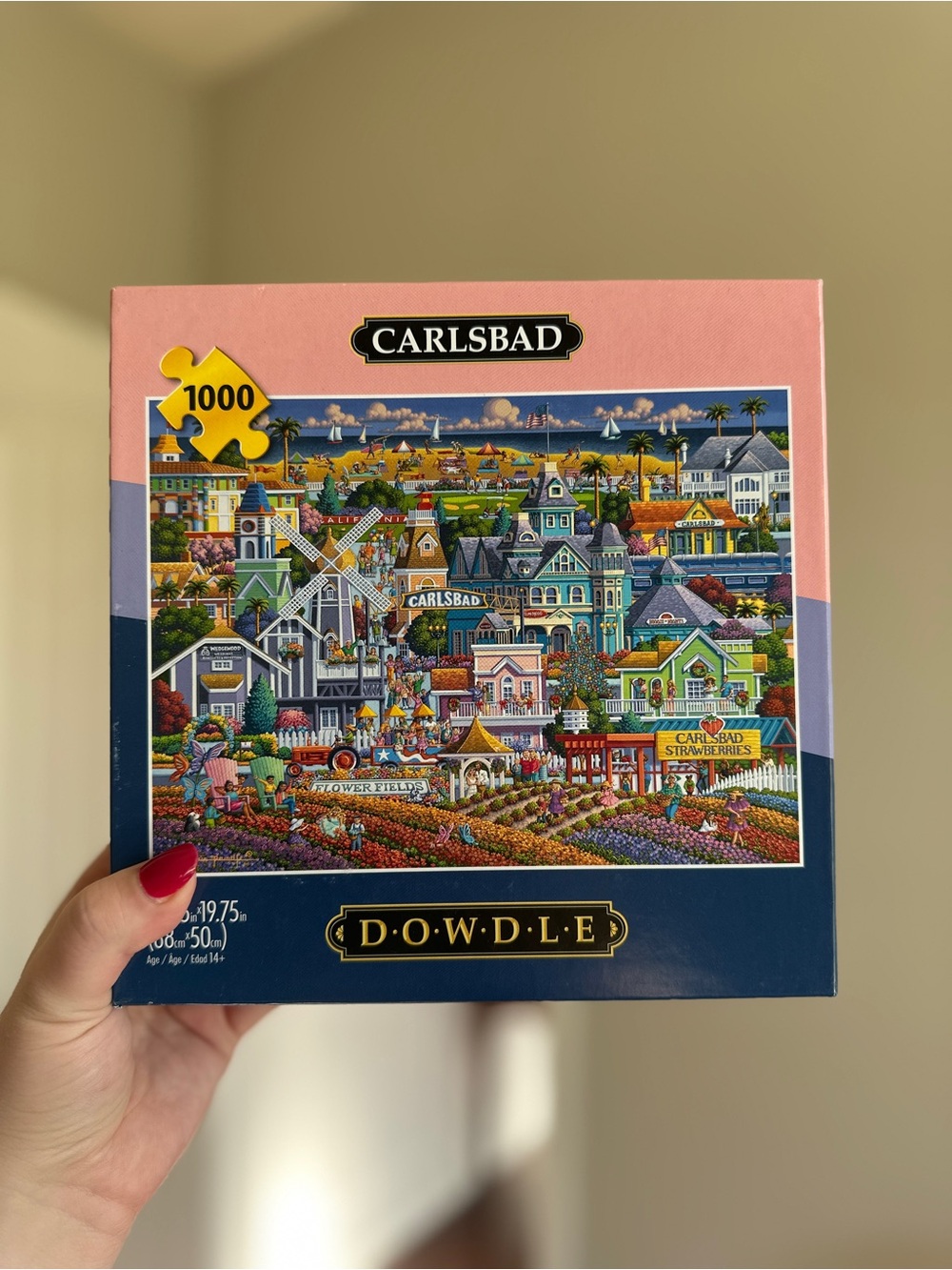 Dowdle Carlsbad 1000-Piece Puzzle - Pink & Navy